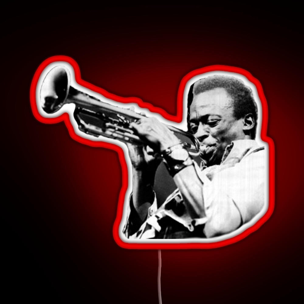 Miles Davis Rgb Neon Sign - LED neon sign close-up detail