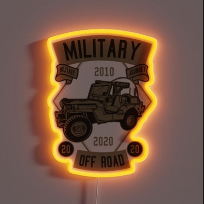 Military Off Road Rgb Led Neon Sign - Custom LED neon sign front view