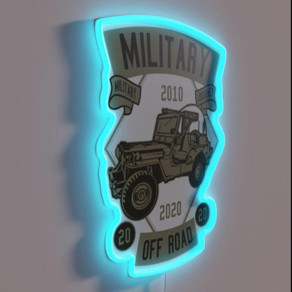 Military Off Road Rgb Led Neon Sign - LED neon sign close-up detail