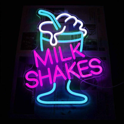 Milk Shakes Ice Cream Refreshing Neon Sign | Shineneon