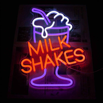 Milk Shakes Ice Cream Refreshing Neon Sign | Shineneon