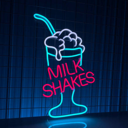 Milk Shakes Neon Led Light Coffee Shop Decor Milk Shakes Led Neon Sign | Shineneon