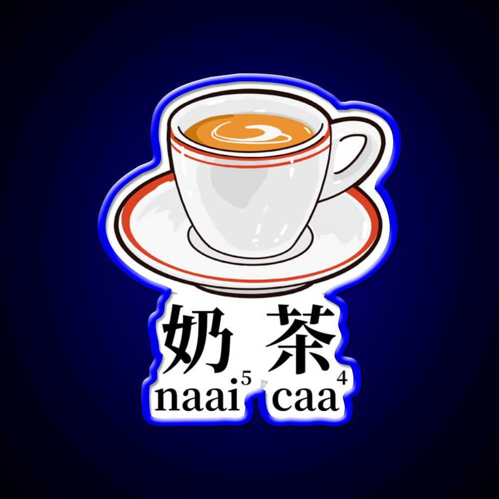 Milk Tea Hong Kong Drinks Led Neon Sign Chinese Food Rgb Color
