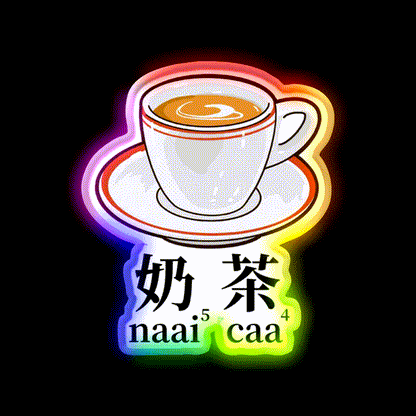 Milk Tea Hong Kong Drinks Led Neon Sign Chinese Food Rgb Color