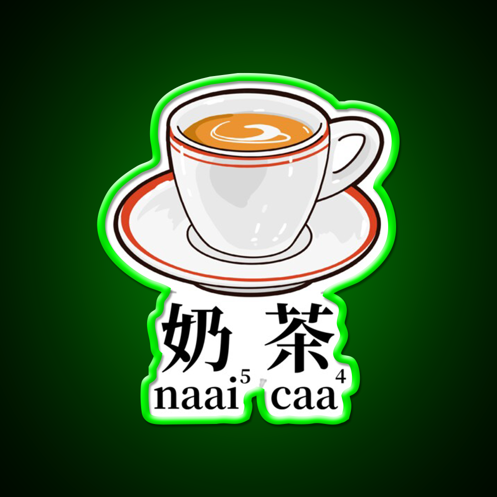 Milk Tea Hong Kong Drinks Led Neon Sign Chinese Food Rgb Color