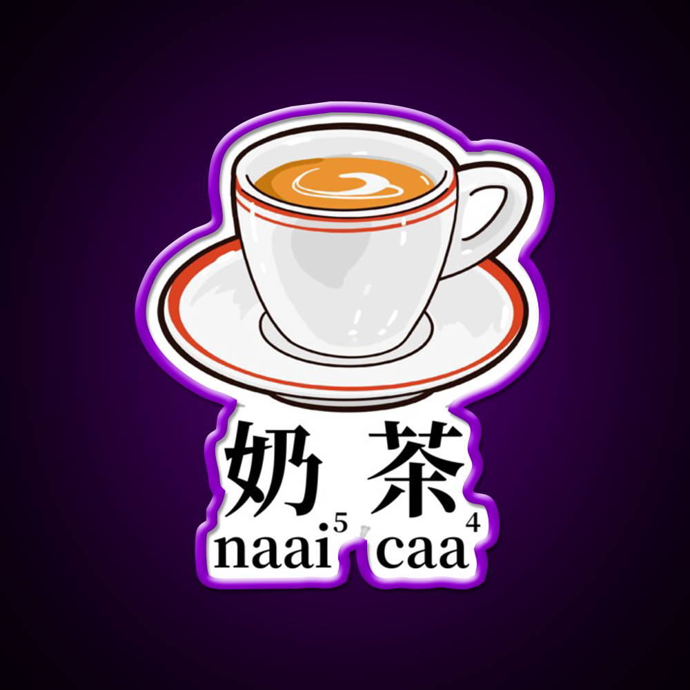 Milk Tea Hong Kong Drinks Led Neon Sign Chinese Food Rgb Color