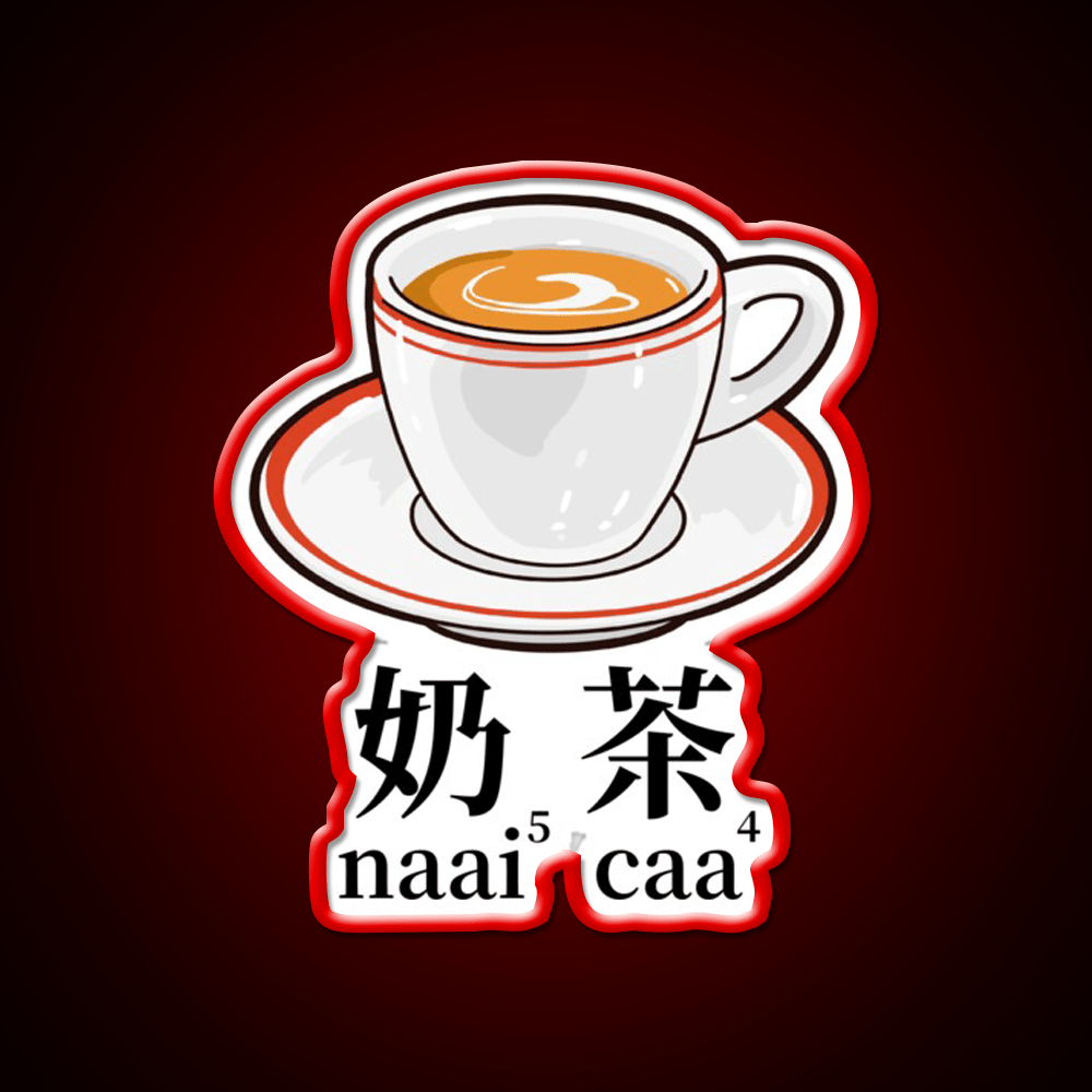 Milk Tea Hong Kong Drinks Led Neon Sign Chinese Food Rgb Color - Shineneon