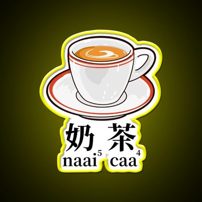 Milk Tea Hong Kong Drinks Led Neon Sign Chinese Food Rgb Color