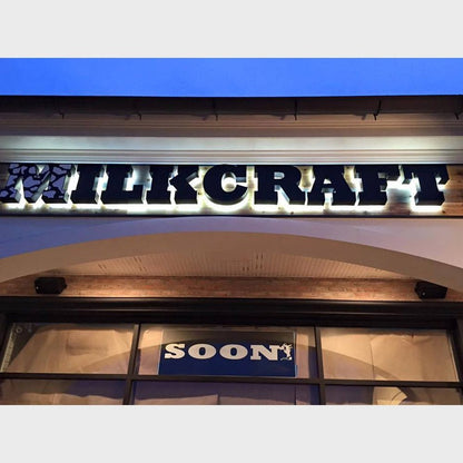 Milkcraft 3D Backlit Channel Letters Led Light Sign - Shineneon