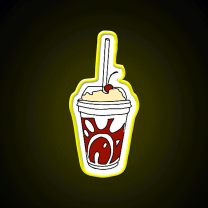 Milkshake Fast Food Led Neon Sign For Burger Place Rgb Color - Custom LED neon sign front view