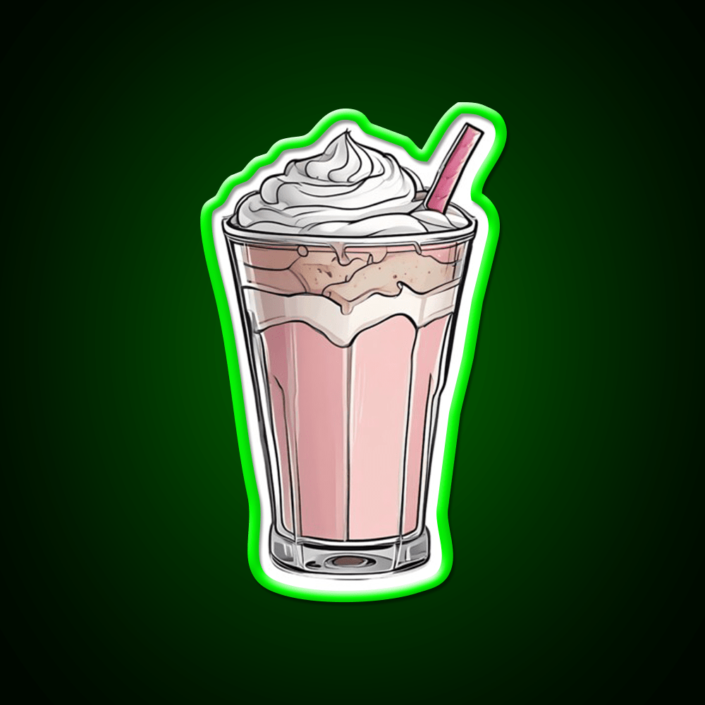Milkshake Fast Food Led Neon Sign For Burger Place Wall Art Rgb Color - Shineneon