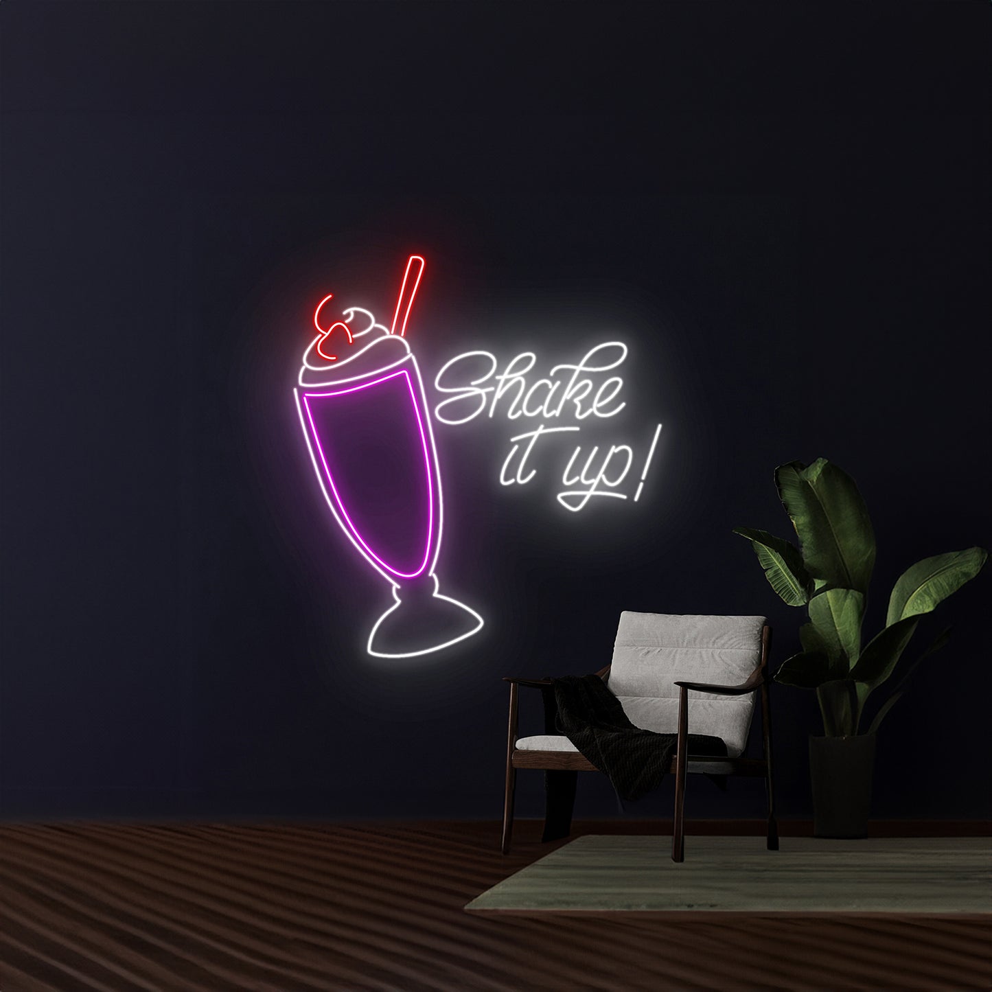 Milkshake Shake It Up Neon Led Sign