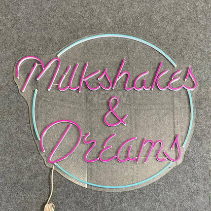 Milkshakes Dreams Led Neon Sign | Shineneon