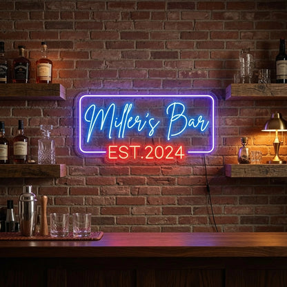 Miller's Bar LED Neon Sign - 03 Real Lifestyle Scene