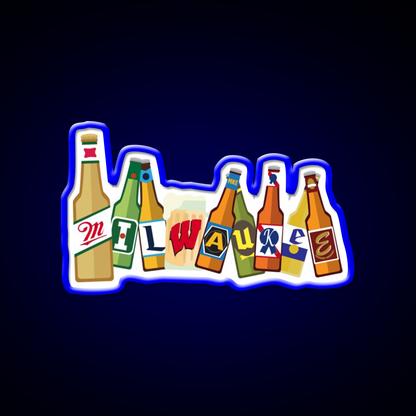 Milwaukee Beer Bar Decor Led Neon Sign Rgb Color - LED neon sign view 5