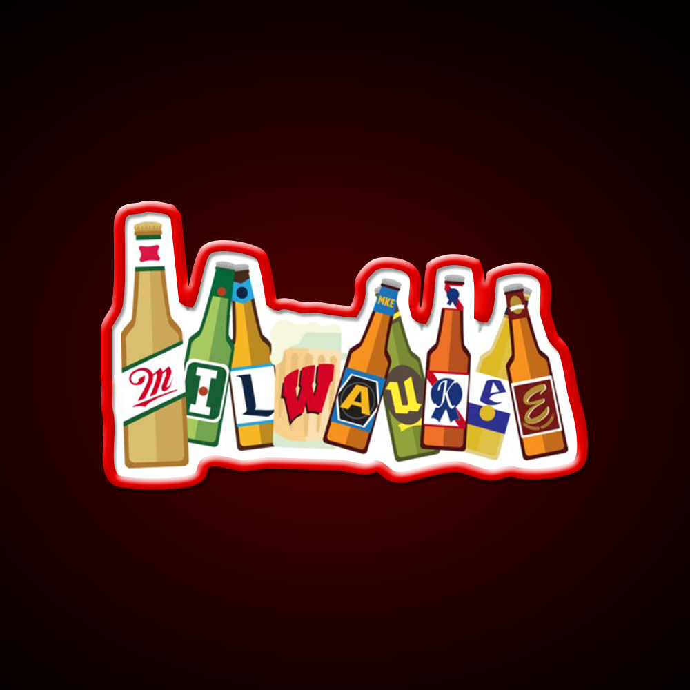Milwaukee Beer Bar Decor Led Neon Sign Rgb Color - LED neon sign view 10