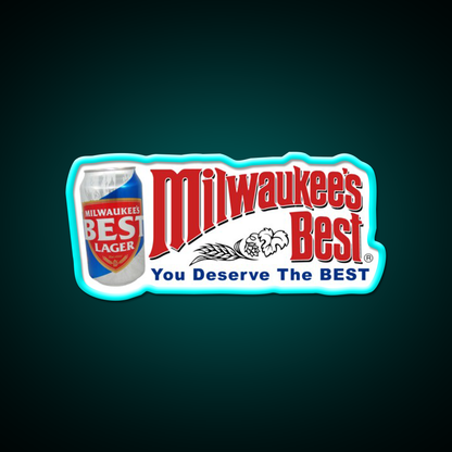 Milwaukees Beer Can Design Beer Bar Decor Led Neon Sign Rgb Color - Size and dimension reference