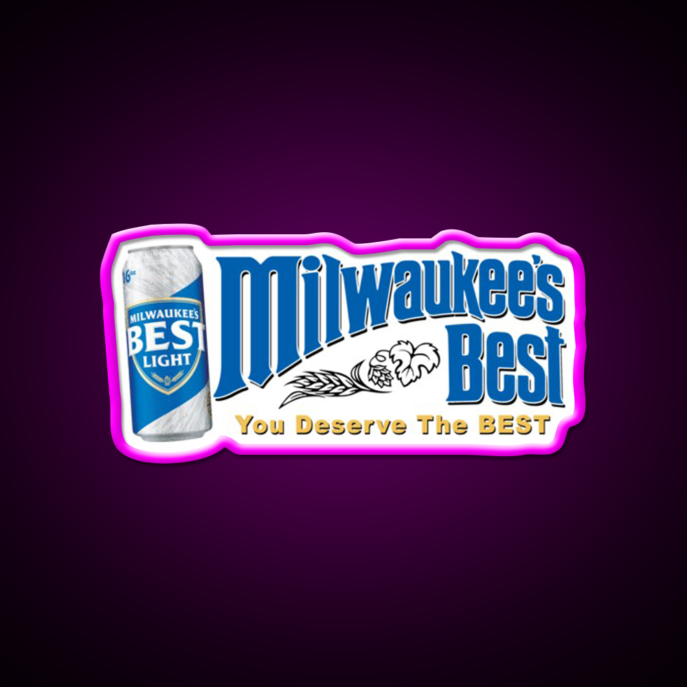 Milwaukees Light Beer Bar Decor Led Neon Sign Rgb Color