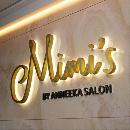 Mimis Salon 3D Backlit Channel Letters Led Light Sign - Shineneon