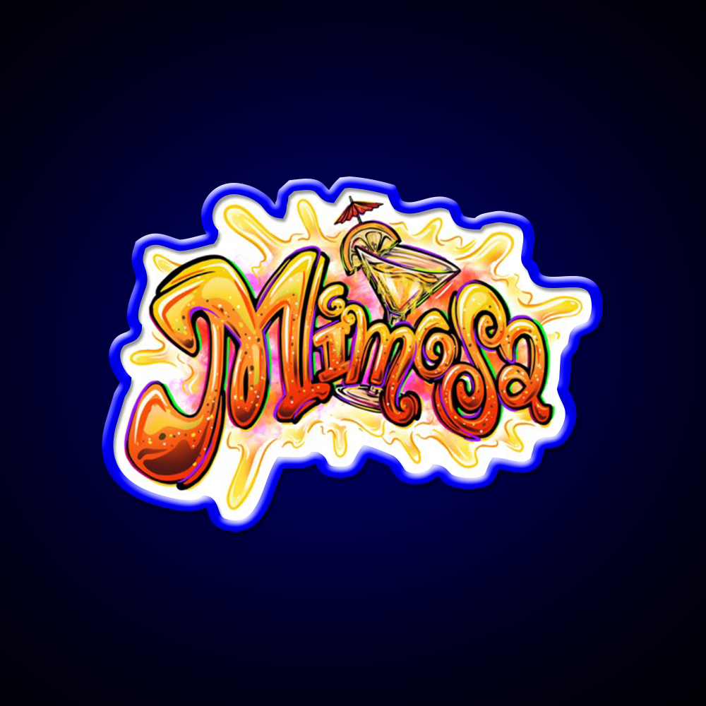 Mimosa Graffiti Hemp Inspired Green Leaf Led Neon Sign Rgb Color - LED neon sign view 5
