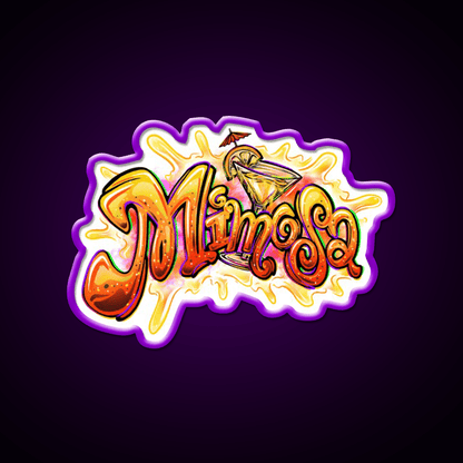 Mimosa Graffiti Hemp Inspired Green Leaf Led Neon Sign Rgb Color - Shineneon