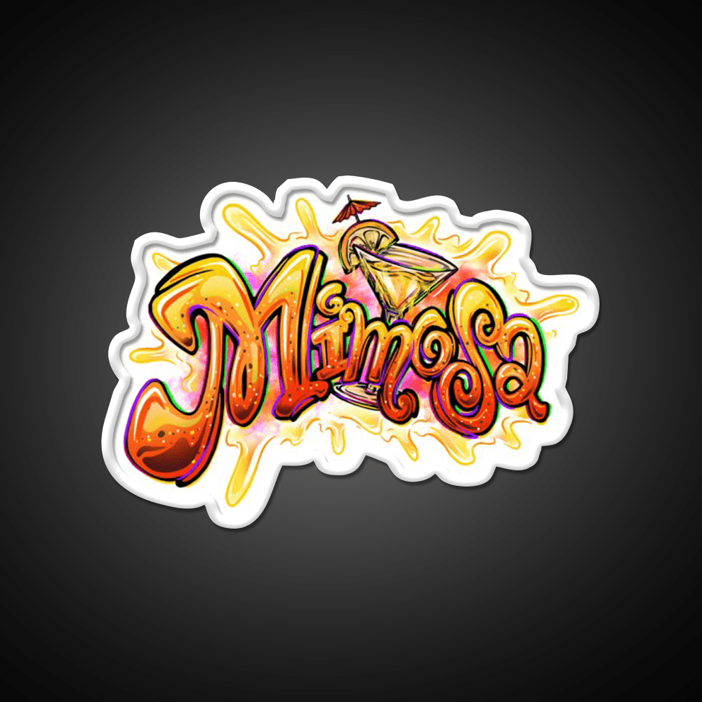 Mimosa Graffiti Hemp Inspired Green Leaf Led Neon Sign Rgb Color - Shineneon