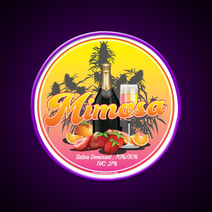 Mimosa Strain Art Hemp Inspired Green Leaf Led Neon Sign Rgb Color - LED neon sign view 9