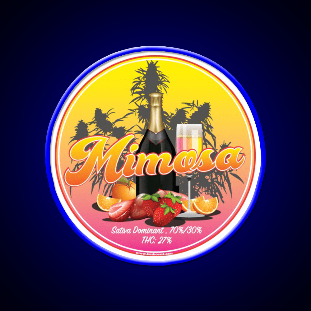 Mimosa Strain Art Hemp Inspired Green Leaf Led Neon Sign Rgb Color - Shineneon