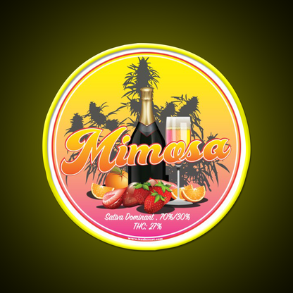 Mimosa Strain Art Hemp Inspired Green Leaf Led Neon Sign Rgb Color - LED neon sign view 7