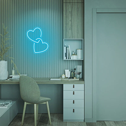 Mini Hearts Lock Neon Sign | Shineneon