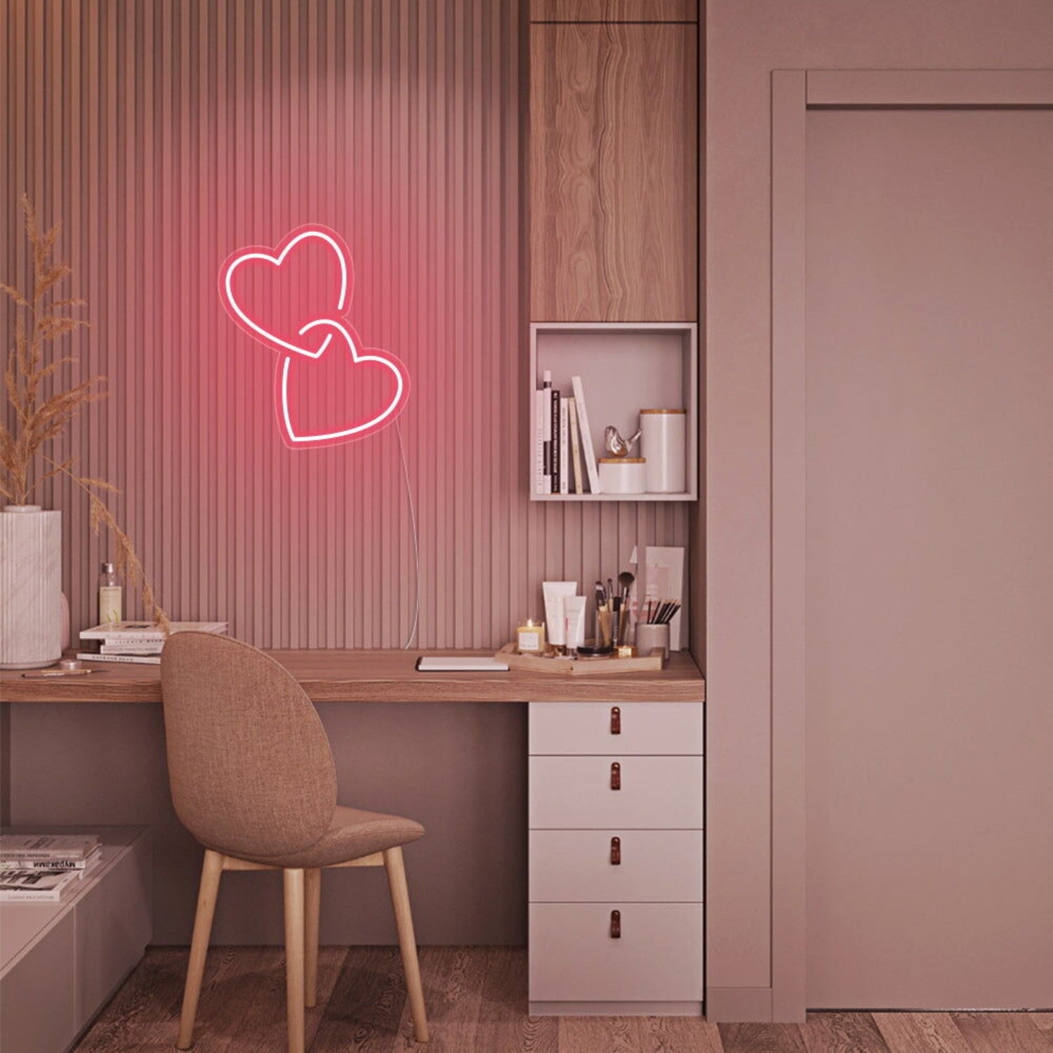 Mini Hearts Lock Neon Sign | Shineneon