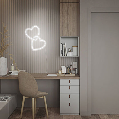 Mini Hearts Lock Neon Sign | Shineneon
