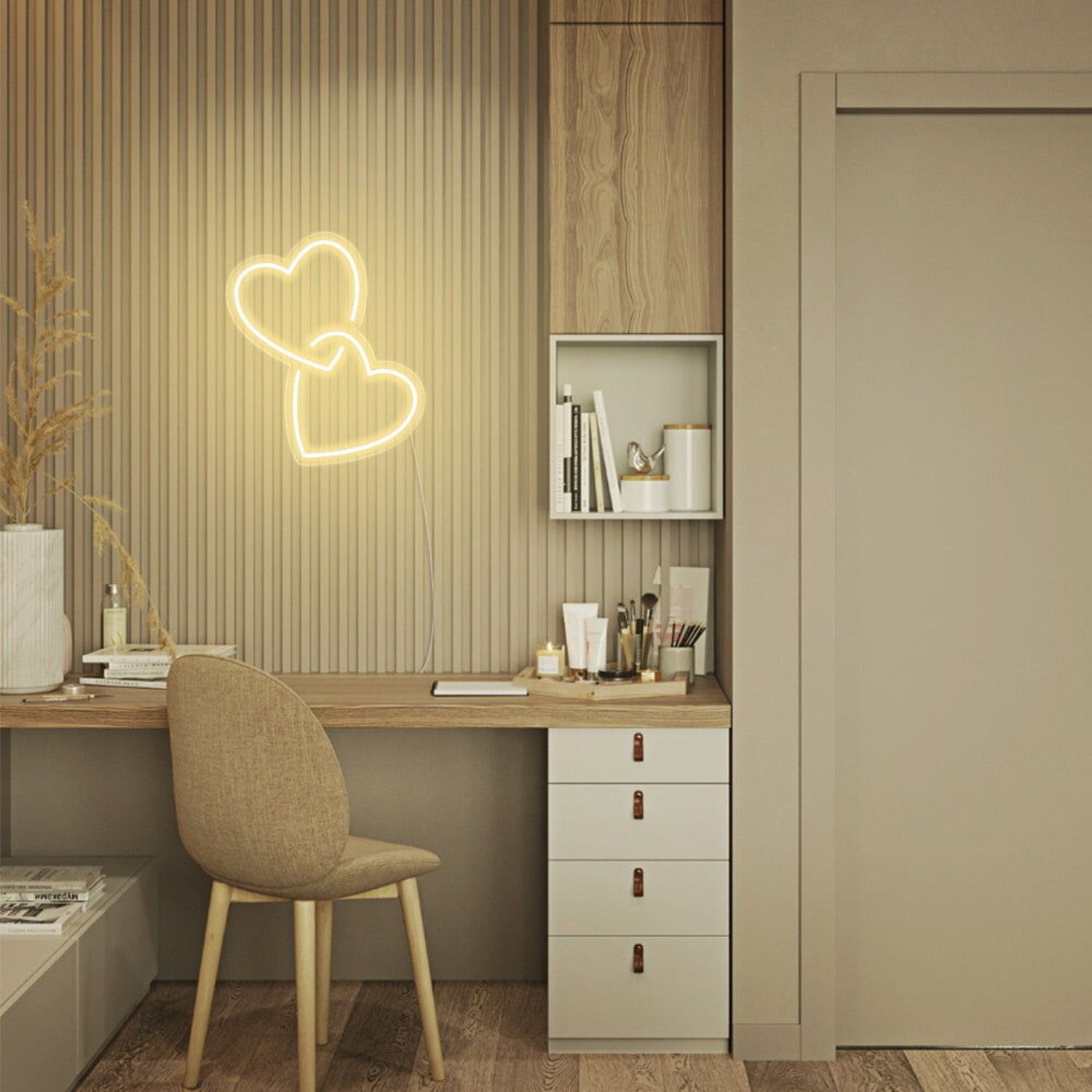 Mini Hearts Lock Neon Sign | Shineneon