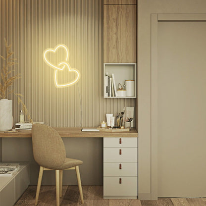 Mini Hearts Lock Neon Sign | Shineneon