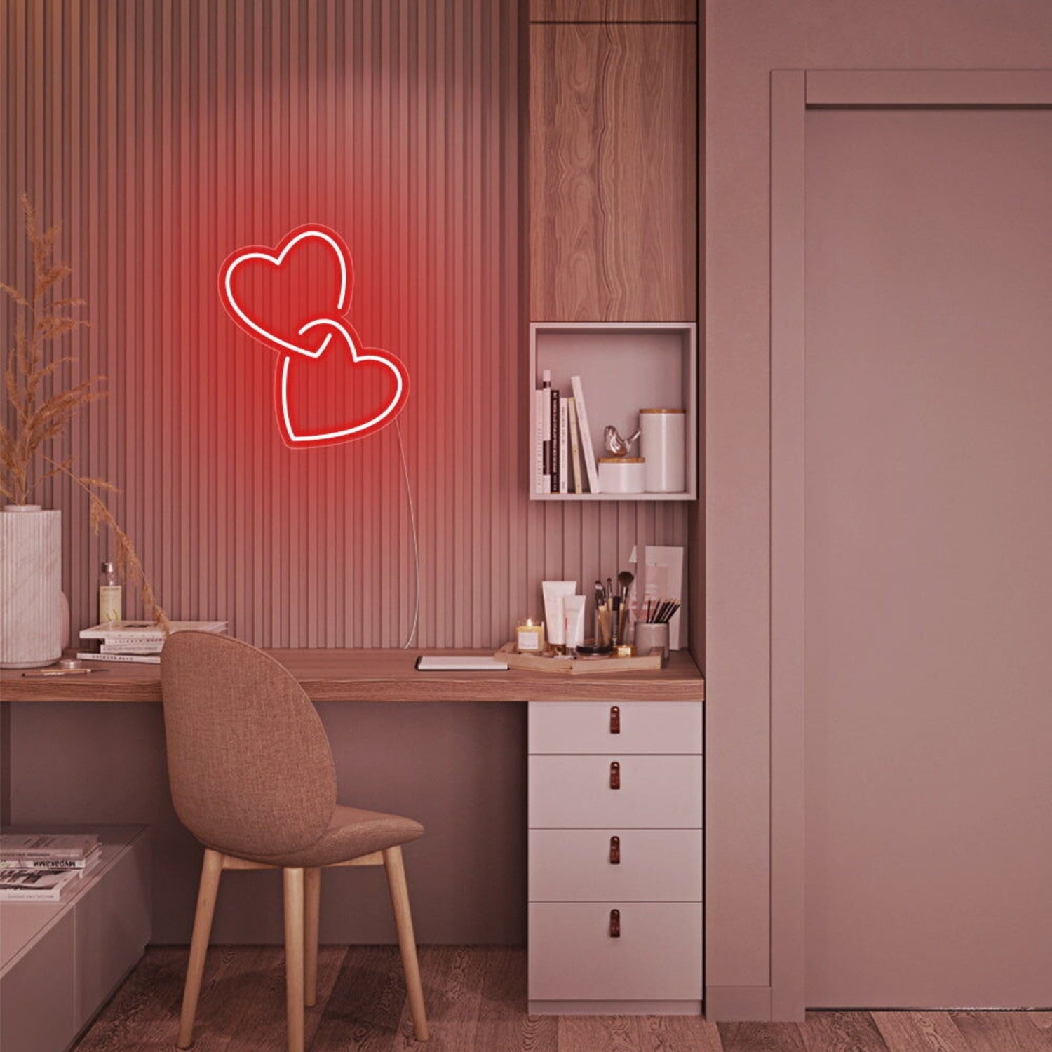 Mini Hearts Lock Neon Sign | Shineneon