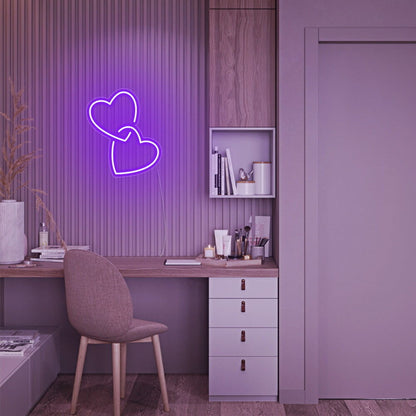 Mini Hearts Lock Neon Sign | Shineneon