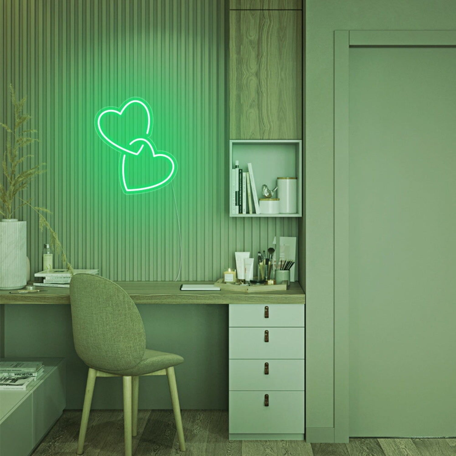 Mini Hearts Lock Neon Sign | Shineneon