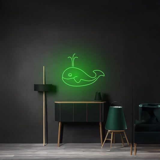 Mini Whale Neon Sign