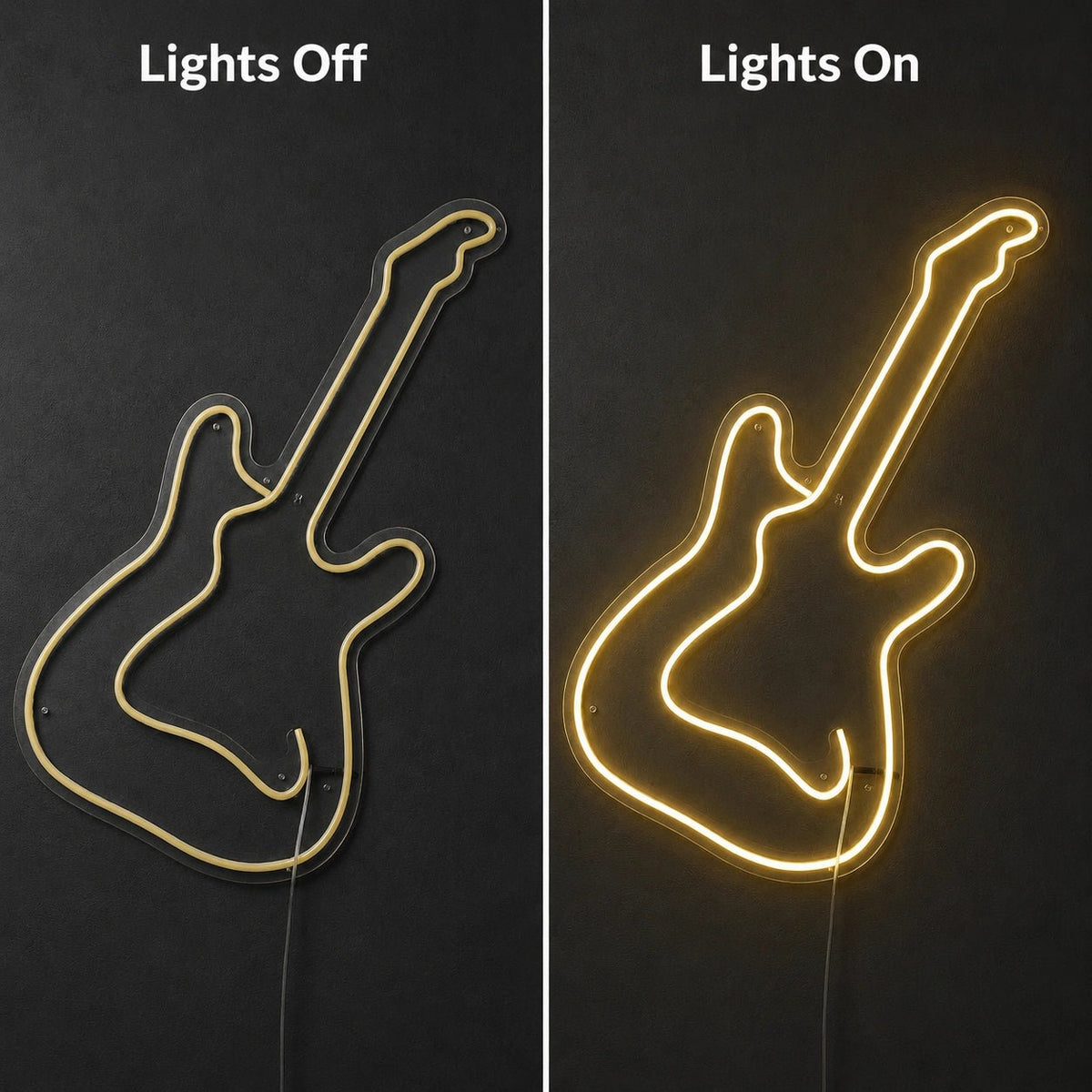 Minimal Electric Guitar LED Neon Sign - Shineneon