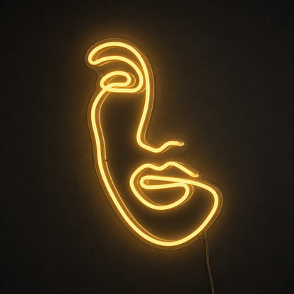Minimal Face Line Neon Sign LED Neon Sign main product image