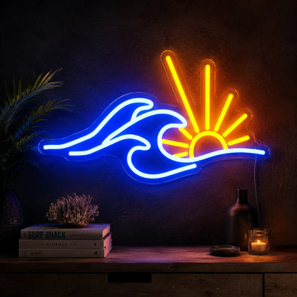 Minimal Sunrise Wave Neon Sign LED Neon Sign high-converting product image