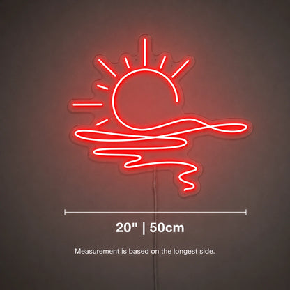 Minimal Sunset Wall Neon Sign LED Neon Sign size image