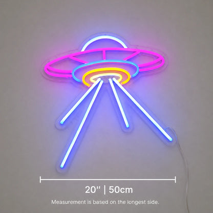 Minimal UFO Beam Neon Sign LED Neon Sign size image