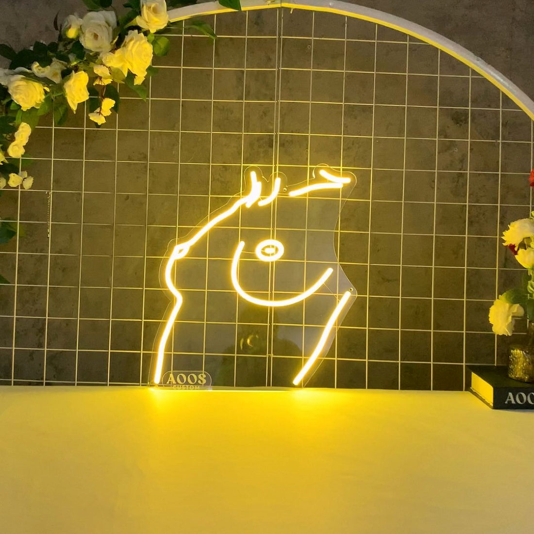 Minimalist Art Woman Led Sign Business Neon Signs