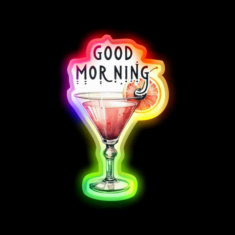 Minimalist Cocktail Bar Decor Led Neon Sign Rgb Color - LED neon sign close-up detail