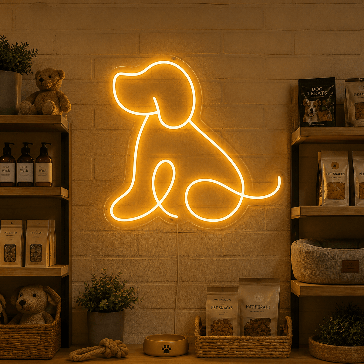 Minimalist Dog Outline LED Neon Sign - Shineneon