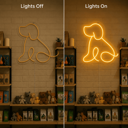 Minimalist Dog Outline LED Neon Sign - Shineneon