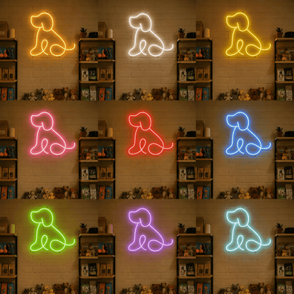 Minimalist Dog Outline LED Neon Sign - Shineneon