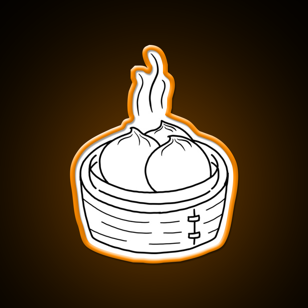 Minimalist Dumpling Led Neon Sign Chinese Food Rgb Color