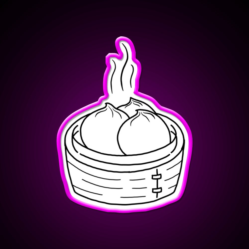 Minimalist Dumpling Led Neon Sign Chinese Food Rgb Color - Shineneon